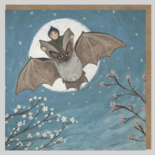 Load image into Gallery viewer, Night Flight Greeting Card | Bat | Moon | Nature inspired