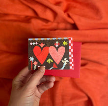 Load image into Gallery viewer, Two Hearts Mini Greeting Card