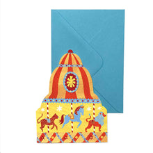 Load image into Gallery viewer, Carousel Shaped Greeting Card