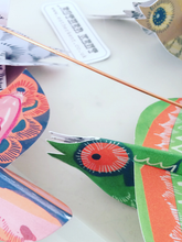 Load image into Gallery viewer, Handmade Colourful Paper Birds Mobile