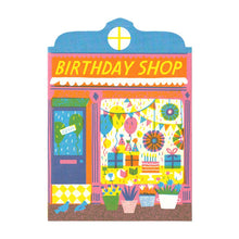 Load image into Gallery viewer, Birthday Shop Die Cut Card