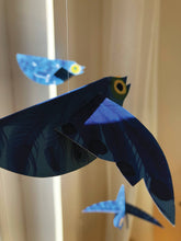 Load image into Gallery viewer, Bluebirds Handmade Paper Birds Mobile