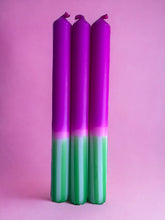 Load image into Gallery viewer, FUCHSIA FERN Dip Dye Dinner Candles - Individually sold