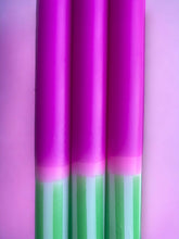 Load image into Gallery viewer, FUCHSIA FERN Dip Dye Dinner Candles - Individually sold
