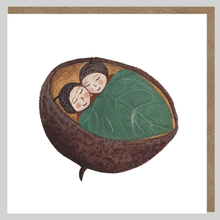 Load image into Gallery viewer, Acorn Twins Greeting Card | New baby twins card | Cute
