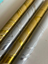 Load image into Gallery viewer, METALLIC MARBLED FOIL - Champagne and Snow -Sold individually