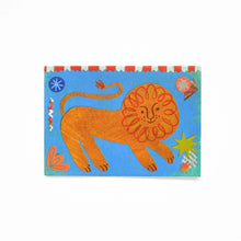 Load image into Gallery viewer, Circus Lion Mini Greeting Card