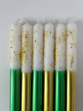 Load image into Gallery viewer, MISTLETOE KISSES AND ANGEL WINGS Dip Dye Dinner Candle - sold individually