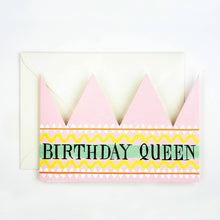 Load image into Gallery viewer, Birthday Queen Party Hat Card