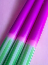 Load image into Gallery viewer, FUCHSIA FERN Dip Dye Dinner Candles - Individually sold