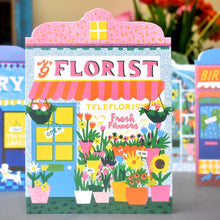 Load image into Gallery viewer, Florist Shop Die Cut Card
