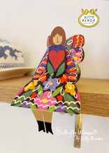 Load image into Gallery viewer, Butterfly Woman Sitting Greeting Card - Midnight Floral