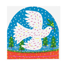 Load image into Gallery viewer, White Bird Large Snowglobe Card