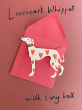 Load image into Gallery viewer, Loveheart Whippet Dog Greeting Card