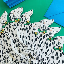 Load image into Gallery viewer, Sitting Dalmatian Shaped Greeting Card