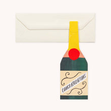 Load image into Gallery viewer, Champagne Bottle Shaped Card