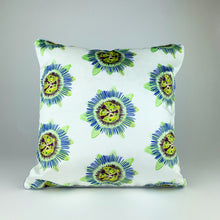 Load image into Gallery viewer, White Passion Flower Velvet Cushion