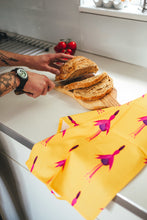 Load image into Gallery viewer, Ochre Fuchsia Tea Towel