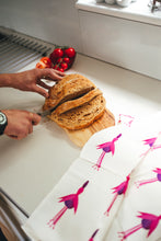 Load image into Gallery viewer, White Fuchsia Tea Towel