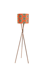 Load image into Gallery viewer, 50cm Coral Passion Flower Velvet Lampshade