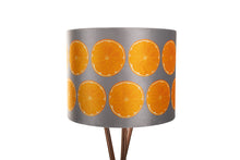 Load image into Gallery viewer, 25cm Grey Orange Slice Velvet Lampshade
