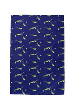 Load image into Gallery viewer, Navy Blue Mistletoe Tea Towel