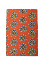 Load image into Gallery viewer, Coral Passion Flower Tea Towel