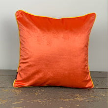 Load image into Gallery viewer, Coral Passion Flower Velvet Cushion
