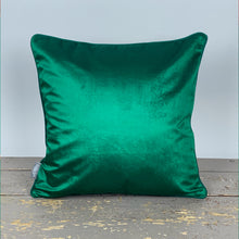 Load image into Gallery viewer, Green Conker Velvet Cushion