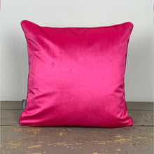 Load image into Gallery viewer, White Fuchsia Velvet Cushion