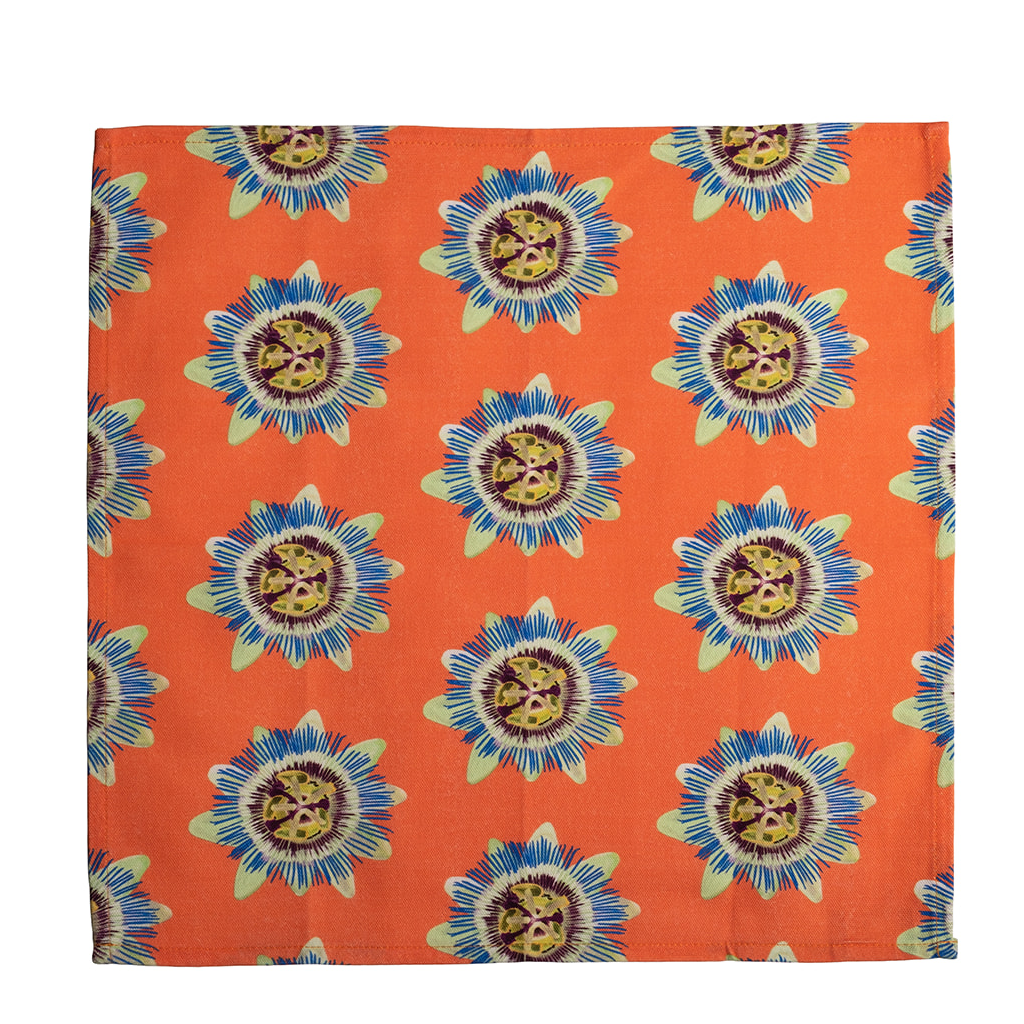 Coral Passion Flower Napkin