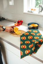 Load image into Gallery viewer, Green Conker Tea Towel