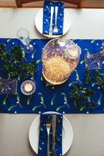 Load image into Gallery viewer, Navy Mistletoe Table Runner