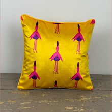 Load image into Gallery viewer, Ochre Fuchsia Velvet Cushion