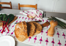 Load image into Gallery viewer, White Fuchsia Table Runner