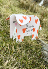 Load image into Gallery viewer, Striped Elephant A6 Standing Luxury Eco Card

