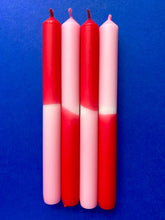 Load image into Gallery viewer, Pink/red Dip Dye Dinner Candle - Individually sold

