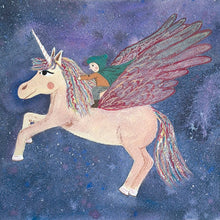 Load image into Gallery viewer, Pegasus Giclee Art Print | Home Decor | Children's Room | Unicorn

