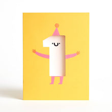 Load image into Gallery viewer, Age 1 - Die Cut - Cute Character - Fun Happy Birthday - One
