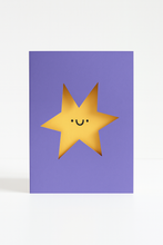 Load image into Gallery viewer, Star Shaped Greeting Card - Happy - Cute - Fun - Kids
