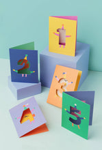 Load image into Gallery viewer, Age  5 - Die Cut - Cute Character  Fun Happy Birthday - Five
