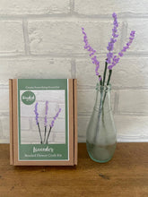 Load image into Gallery viewer, Lavender Beaded Flower Craft Kit -  A creative gift idea.
