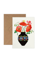Load image into Gallery viewer, Poppies In a Vase Greetings Card
