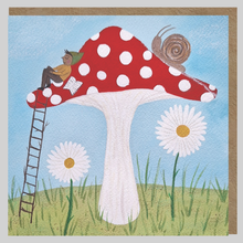 Load image into Gallery viewer, A Place To Rest Greeting Card | Folky Card | Toadstool magic
