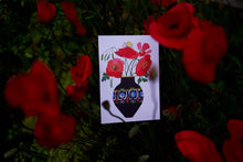 Load image into Gallery viewer, Poppies In a Vase Greetings Card
