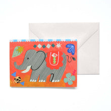 Load image into Gallery viewer, Circus Elephant mini card
