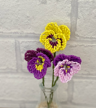 Load image into Gallery viewer, Beaded Flower Craft Kit - Pansy. A creative gift idea.
