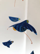 Load image into Gallery viewer, Bluebirds Handmade Paper Birds Mobile
