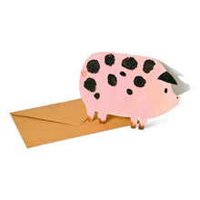 Load image into Gallery viewer, Spotty Pig Birthday Card | Foodie Gift | Farm Animal Card
