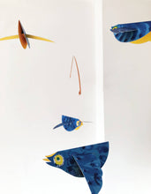 Load image into Gallery viewer, Bluebirds Handmade Paper Birds Mobile

